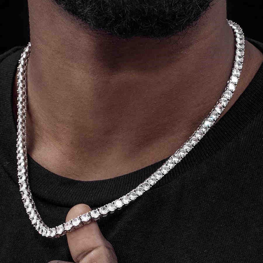 5mm Tennis 18K White Gold Chain