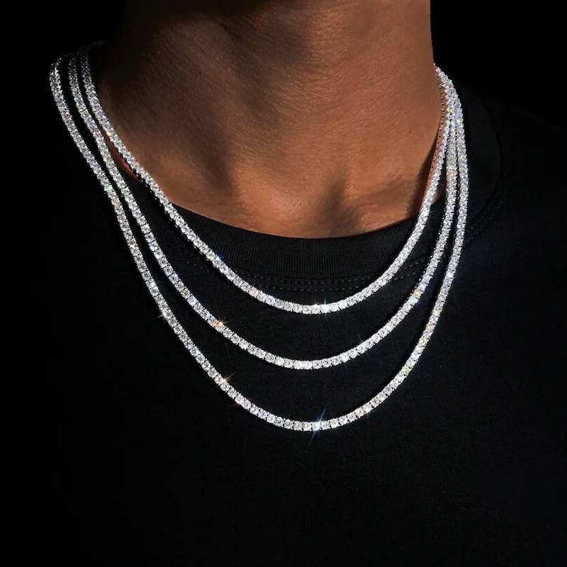 2mm/3mm/4mm/5mm/6.5mm S925 & Moissanite Tennis Chain