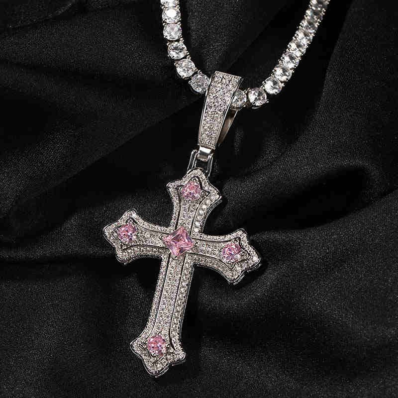 Pink Cross Pendant