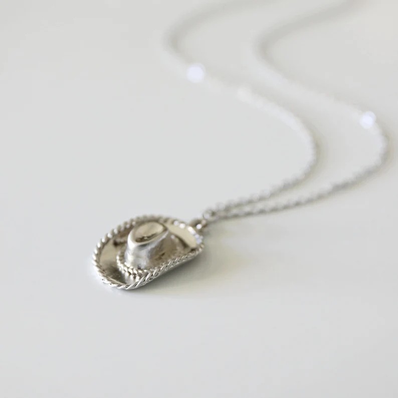 Cowboy/Cowgirl Hat Dainty Necklace