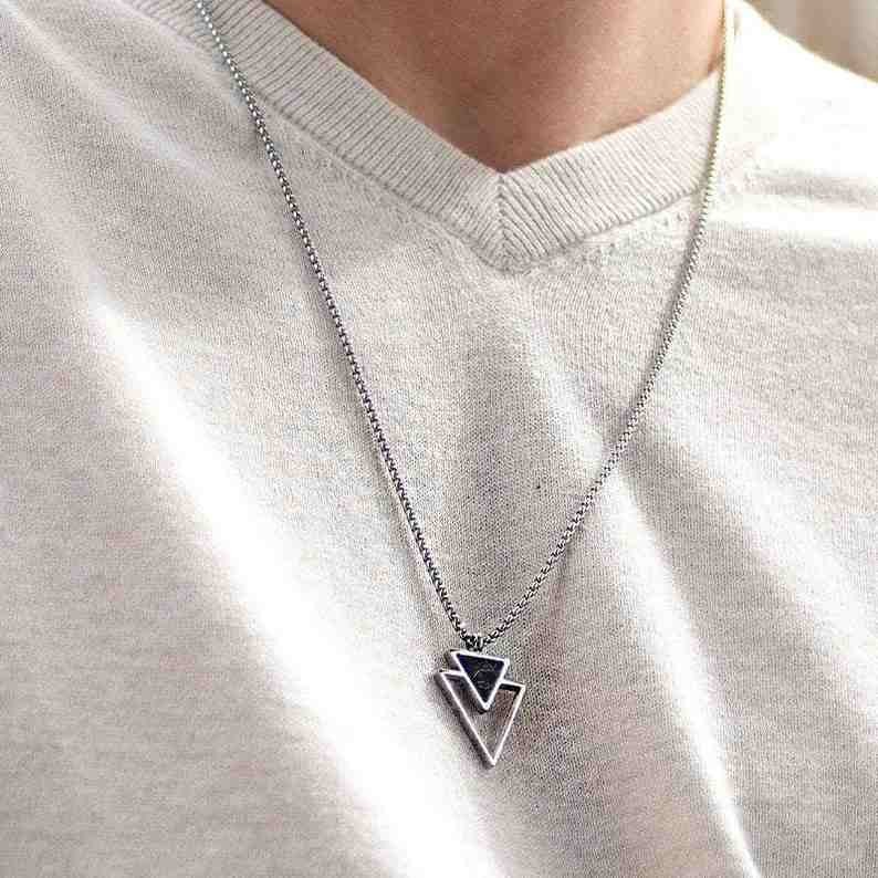 Men's Geometric Stainless Steel Necklace