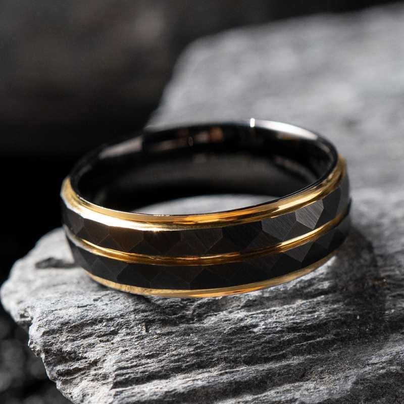 Tungsten 18K Gold Men's Ring